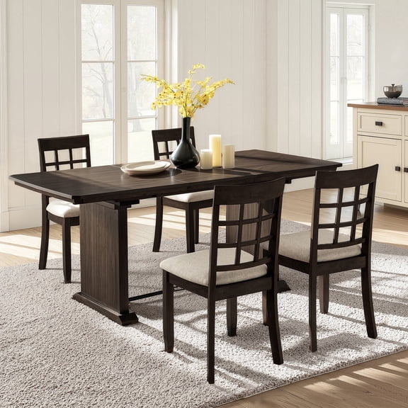 Tina's Home Farmhouse Upholstered Dining Chairs Set of 4 with Ergonomic Back for Dining Room, Breakfast Nook Back