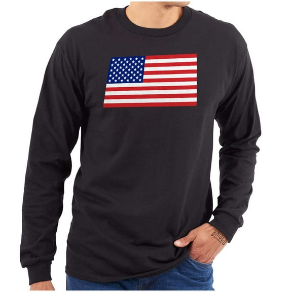 Classic American Flag USA Pride Long Sleeve TShirt Men Women Brisco Brands X