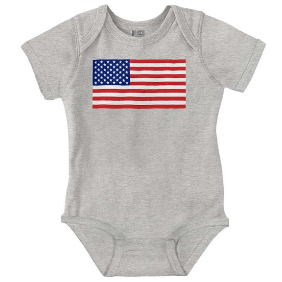 Classic American Flag USA Pride Romper Boys or Girls Infant Baby Brisco Brands 6M