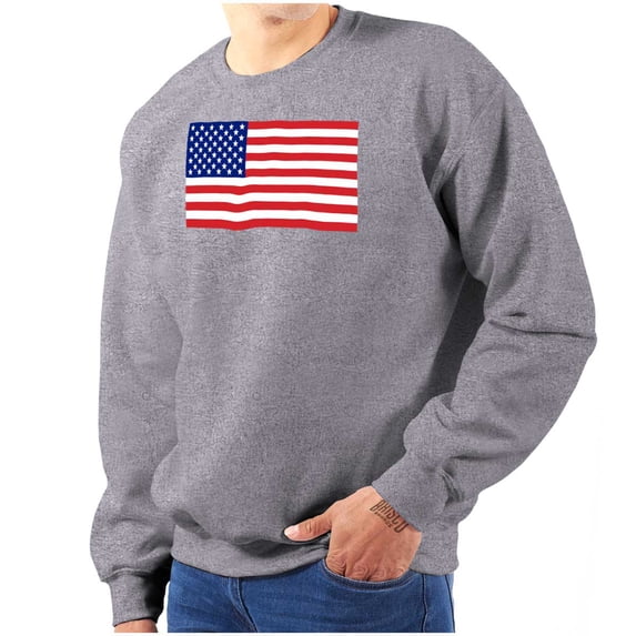 Classic American Flag USA Pride Sweatshirt for Men or Women Brisco Brands M