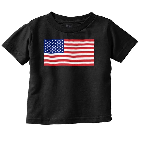 Classic American Flag USA Pride Toddler Boy Girl T Shirt Infant Toddler Brisco Brands 12M