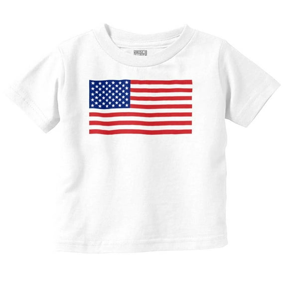 Classic American Flag USA Pride Toddler Boy Girl T Shirt Infant Toddler Brisco Brands 4T