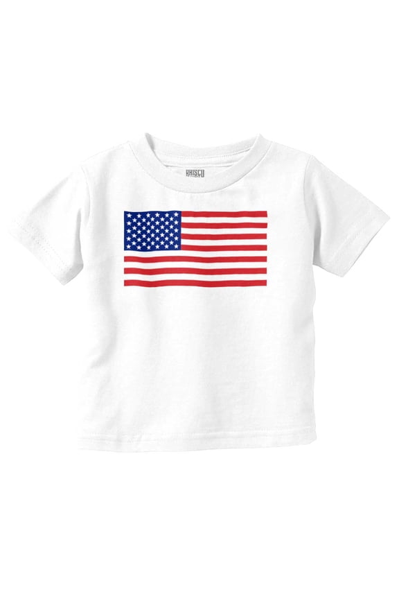 Classic American Flag USA Pride Toddler Boy Girl T Shirt Infant Toddler Brisco Brands 5T