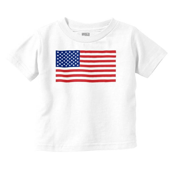 Classic American Flag USA Pride Toddler Boy Girl T Shirt Infant Toddler Brisco Brands 6M
