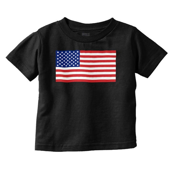 Classic American Flag USA Pride Toddler Boy Girl T Shirt Infant Toddler Brisco Brands 6M