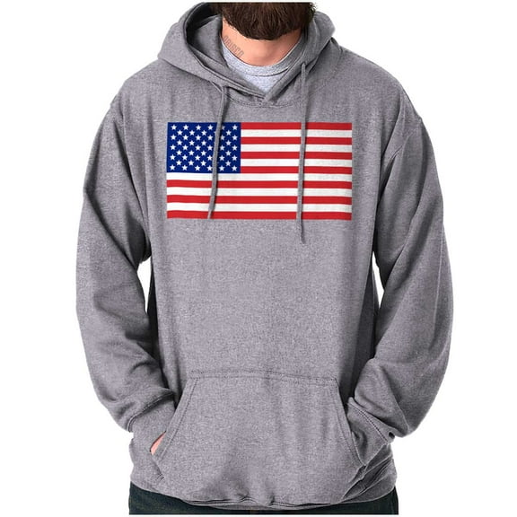 Classic American Flag USA Pride Unisex Plus Fleece Graphic Hoodie Brisco Brands 3X