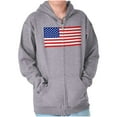 thumbnail image 1 of Classic American Flag USA Pride Zip Up Hoodie Men's Women's Brisco Brands M, 1 of 6