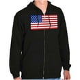 thumbnail image 1 of Classic American Flag USA Pride Zip Up Hoodie Men's Women's Brisco Brands X, 1 of 6