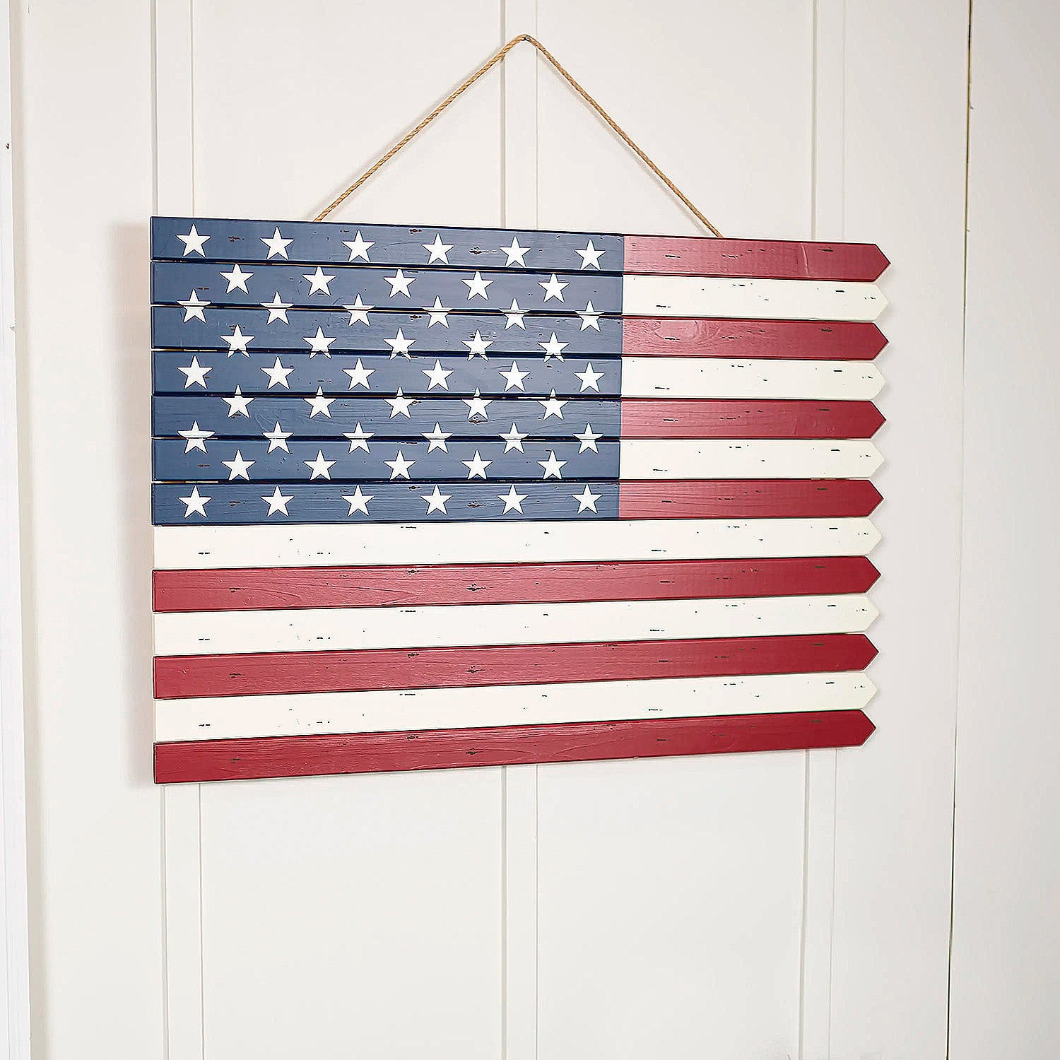 Classic American Flag Wooden Wall Art