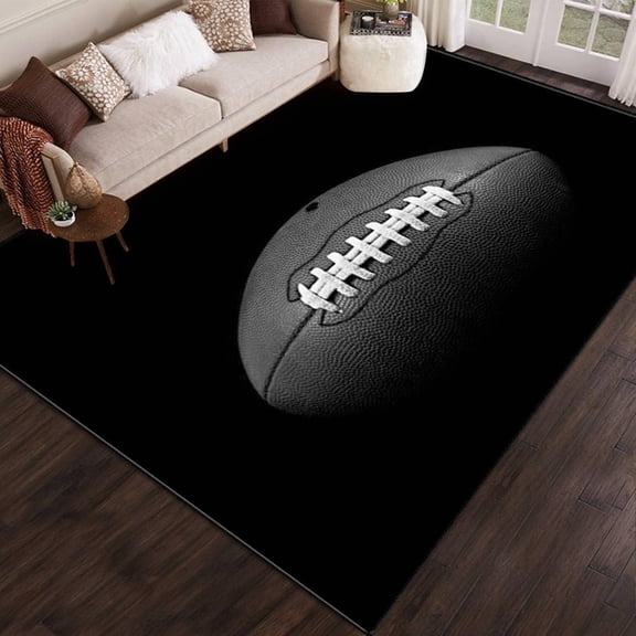 Classic American Football Area Rug Outdoor Patio Rug Play Mat Floor Mat Modern Carpet Non-Slip Home Decor Living Room Bedroom 3x5ft