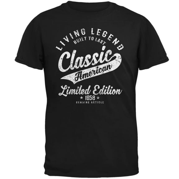 Classic American Legend 1958 Mens T Shirt Black SM