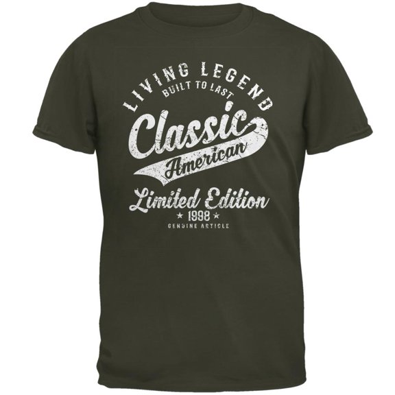 Classic American Legend 1998 Mens T Shirt Olive SM