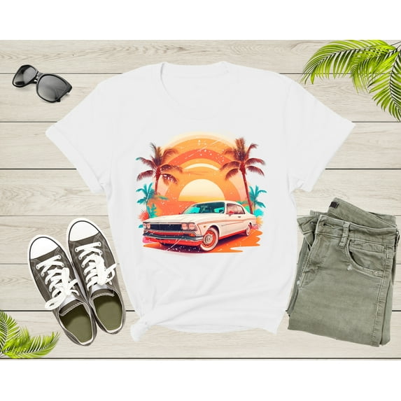 Classic American Muscle Car Graphic Gift For Men Women Kids T-Shirt Vintage Old Car Lover T Shirt for Boys Girls Teens Summer Tshirt