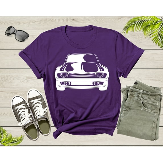 Classic American Muscle Car Graphic Gift For Men Women Kids T-Shirt Vintage Old Car Lover T Shirt for Boys Girls Teens Summer Tshirt