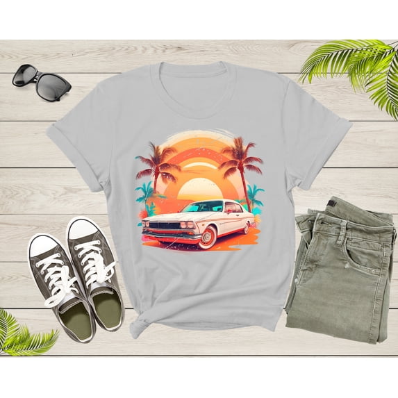 Classic American Muscle Car Graphic Gift For Men Women Kids T-Shirt Vintage Old Car Lover T Shirt for Boys Girls Teens Summer Tshirt