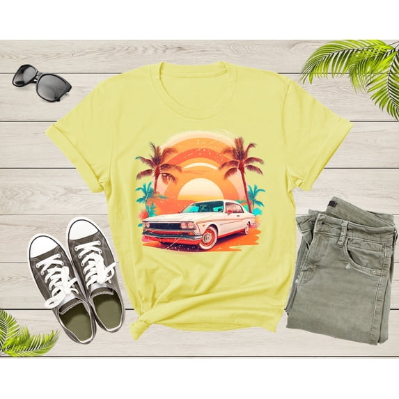Classic American Muscle Car Graphic Gift For Men Women Kids T-Shirt Vintage Old Car Lover T Shirt for Boys Girls Teens Summer Tshirt