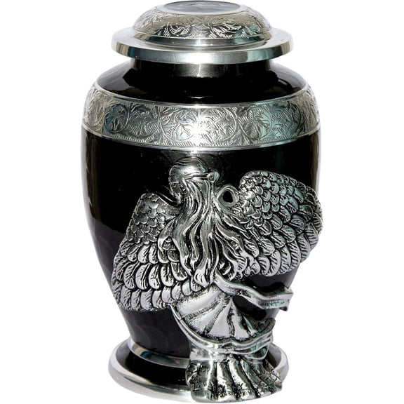 Classic Angel Wing Urns for Human Ashes Adult Cremation Urn with Velvet Bag Classy Finish to Honor Your Loved One (10.5 Inches)