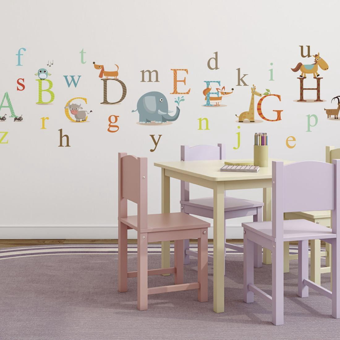 Classic Animals Alphabet Set Wall Decal Sticker - 10x18 - Walmart.com
