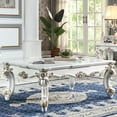 thumbnail image 1 of Classic Antique Pearl Coffee Table With Intricate Leg Scrolls - Adds Warmth To Decor Room, 1 of 6