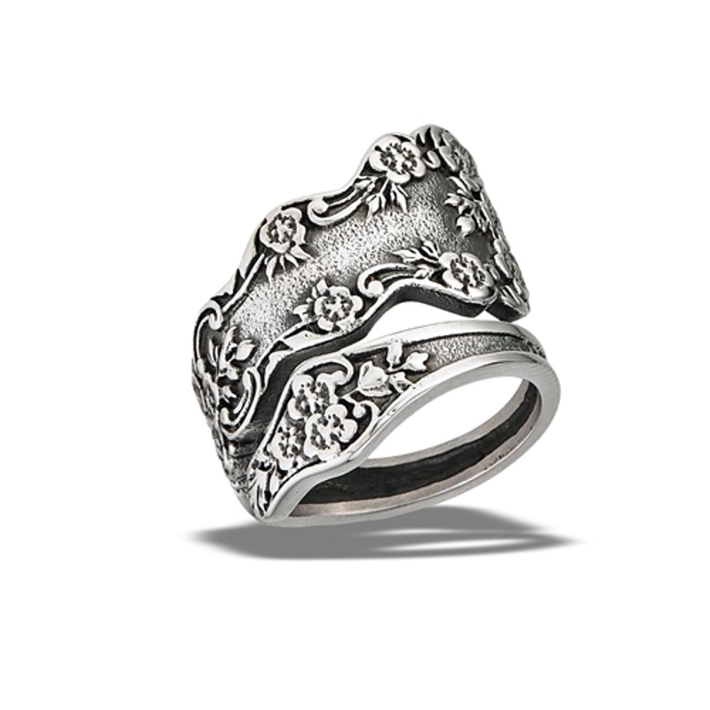Tree Of Life Stainless Steel Ring - Filigree Leaf & Knot Design, Sizes 6-10, Comfort Fit - View #8