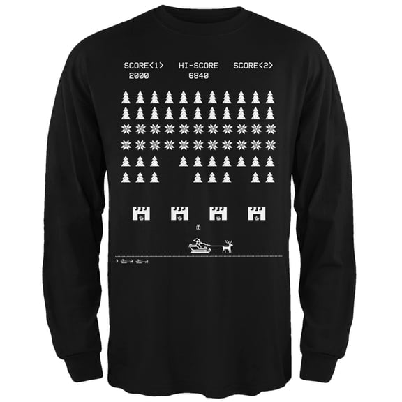 Classic Arcade Game Black Long Sleeve T-Shirt