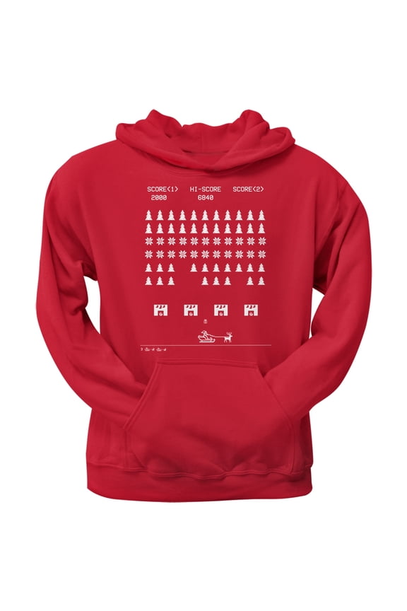 Classic Arcade Game Red Pullover Hoodie
