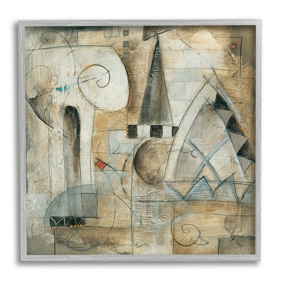 Classic Architecture Abstract Steepled Buildings Ionic Pillar Painting Abstract Painting Framed Art Print Wall Art