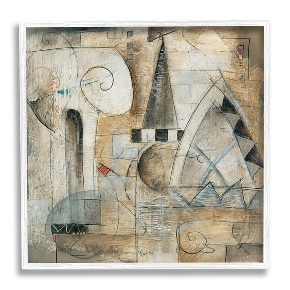 Classic Architecture Abstract Steepled Buildings Ionic Pillar Painting Abstract Painting Framed Art Print Wall Art