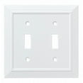 thumbnail image 1 of Classic Architecture Double Switch Wall Plate, Switch Plate & Cover - Pure White, 1 of 1