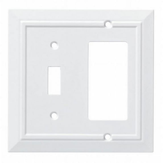 Classic Architecture Switch-Decorator Wall Plate, Switch Plate & Cover - Pure White