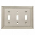 thumbnail image 1 of Classic Architecture Triple Toggle Switch Wall Plate, Switch Plate & Cover - Satin Nickel, 1 of 1