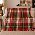 thumbnail image 1 of Classic Autumn Tartan Plaid, Festive autumn celebration Scene, Warm Flannel Blanket for Living Room and Family Room with Detailed Artwork, Art Lovers autumn celebration Gift, Festive Home Decor, 1 of 9
