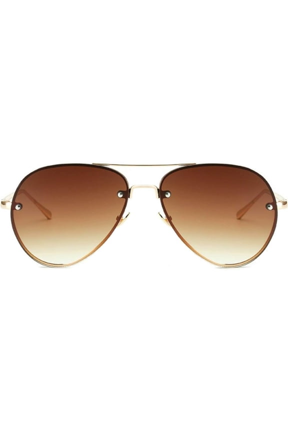 Classic  Aviator Sunglasses  Retro  Metal Frame Clear Colorful Lenses 62mm