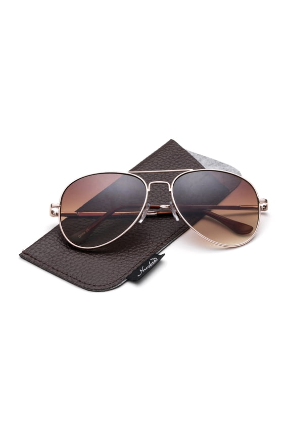 Classic Aviator Sunglasses for Men Metal Frame with Soft Case Lens with UV Protection