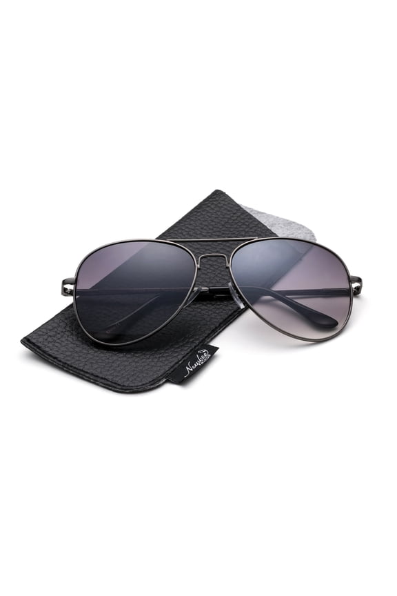 Classic Aviator Sunglasses for Men Metal Frame with Soft Case Lens with UV Protection