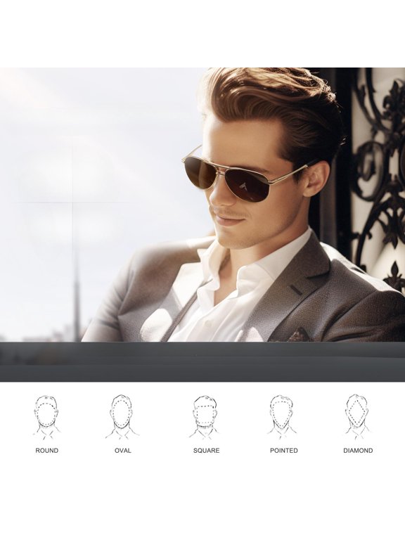Classic Aviator Sunglasses for Men Women Driving Sun glasses Polarized Lens UV Blocking
