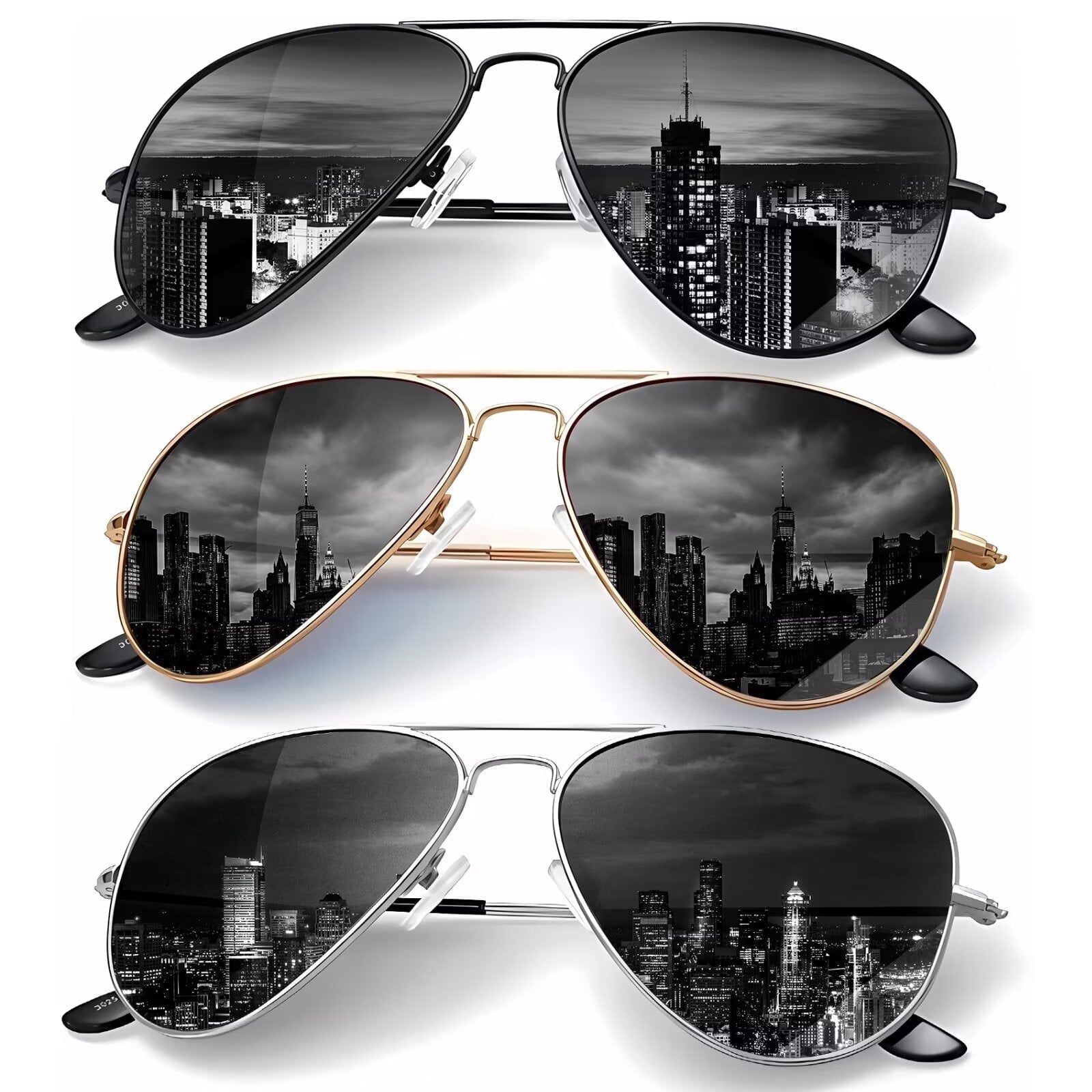 KALIYADI, Classic Aviator Sunglasses, Polarized Lens, UV  display picture 3
