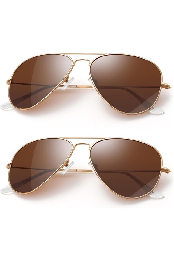 Classic Aviator Sunglasses for Men Womens Polarized UV400 Protection Driving Sunglasses