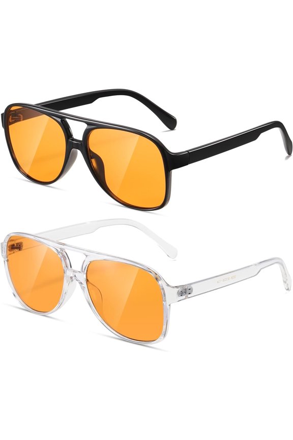 Classic Aviator Sunglasses for Women Men Large Frame Retro 70s Sunglasses