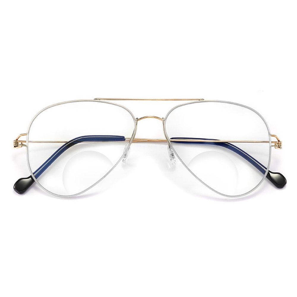 Classic bifocal stylish blue light blocking gold reading glasses 3 50