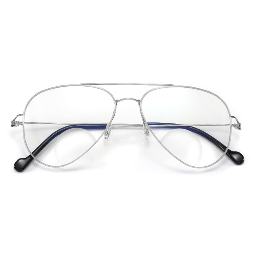Classic bifocal stylish blue light blocking silver reading glasses 3 50