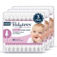 thumbnail image 1 of Classic Baby Tees Cotton Swabs, Double-Sided, 100% Cotton, for Babies and Toddlers, Gentle Pointed Tips, 80 Count, 3-Pack, 1 of 7