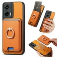 thumbnail image 1 of Classic Back Case for Motorola Moto G 5G 2024, with Removable Magnetic Card Slots Support Car Magnetic Mount with Finger Ring Stand Business Thin Fit Case for Moto G 5G 2024, Yellow, 1 of 7
