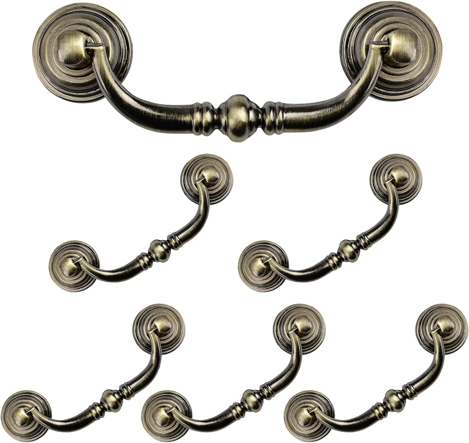 Classic Bail Drop Pulls,6pcsHole Center Shabby Chic Drawer