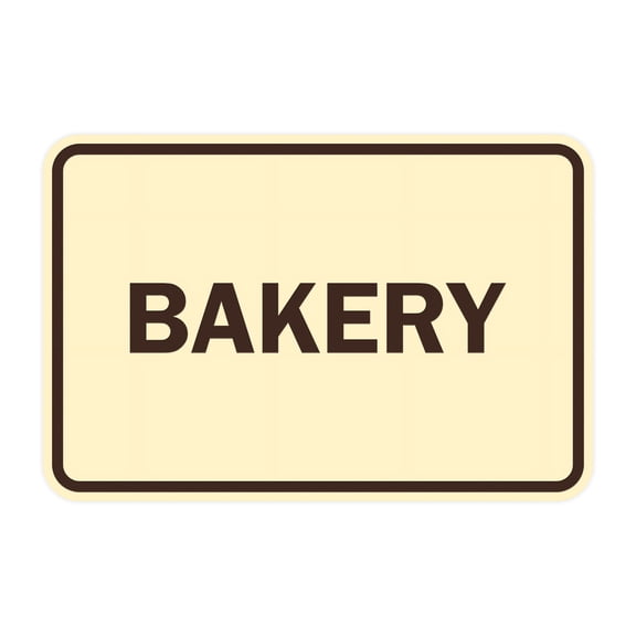 Classic Bakery Sign (Ivory/Dark Brown) - Small