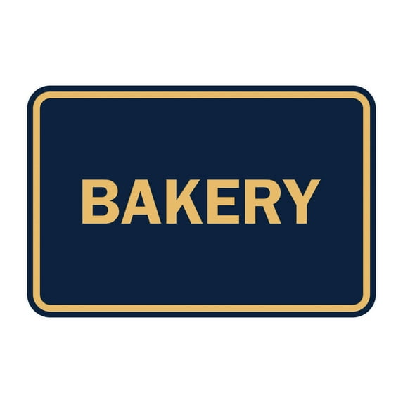 Classic Bakery Sign (Navy Blue/Gold) - Medium