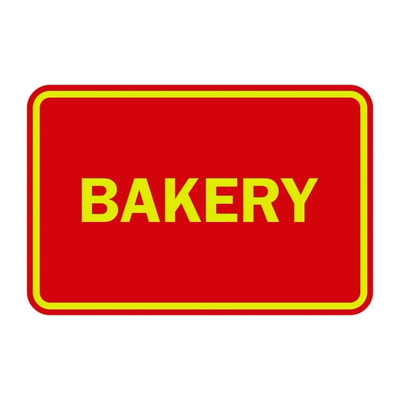 Classic Bakery Sign (Red/Yellow) - Medium