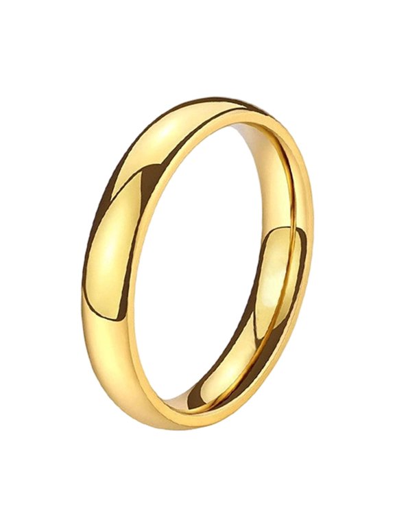 Classic Band Wedding Band, 4mm Stainless Steel Wedding Band Ring for Men Women, Waterproof Sizes 4-15, Comfort Bands, Mens Wedding Band Engagement Promise Ring