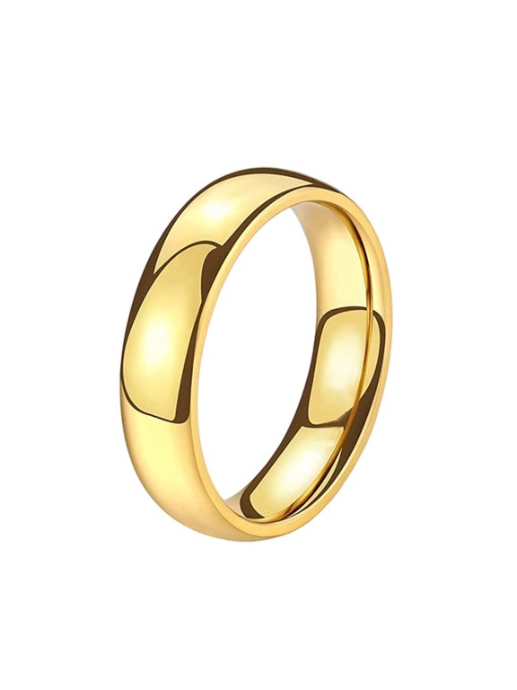 Classic Band Wedding Band, 6mm Stainless Steel Wedding Band Ring for Men Women, Waterproof Sizes 4-15, Comfort Bands, Mens Wedding Band Engagement Promise Ring