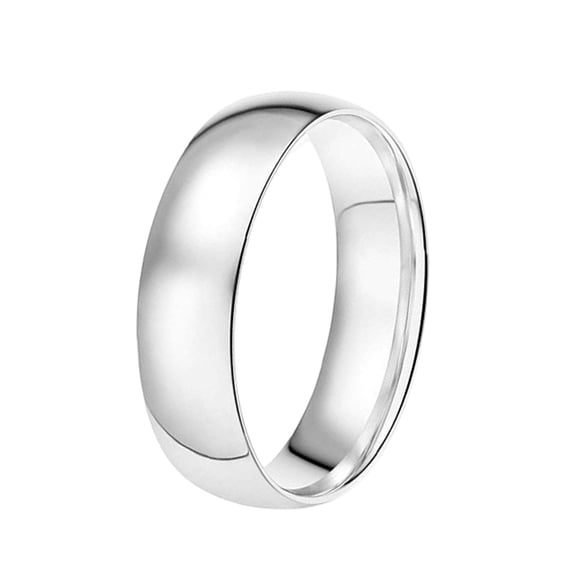 Classic Band Wedding Band, 6mm Stainless Steel Wedding Band Ring for Men Women, Waterproof Sizes 4-15, Comfort Bands, Mens Wedding Band Engagement Promise Ring